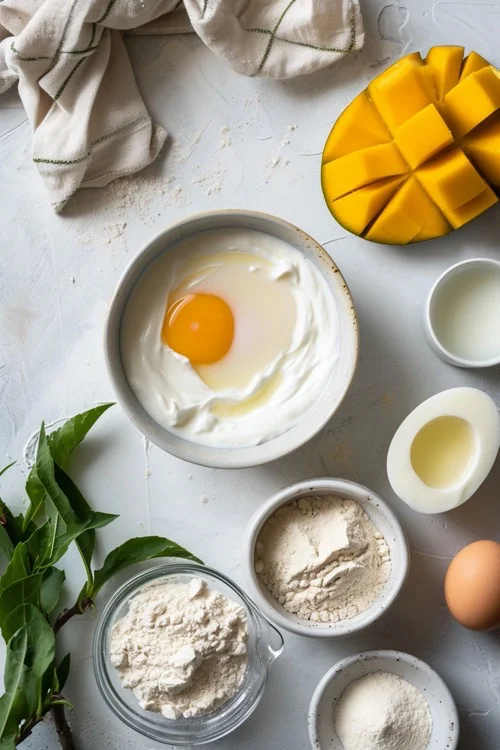 ingredientes bizcocho de mango y yogur